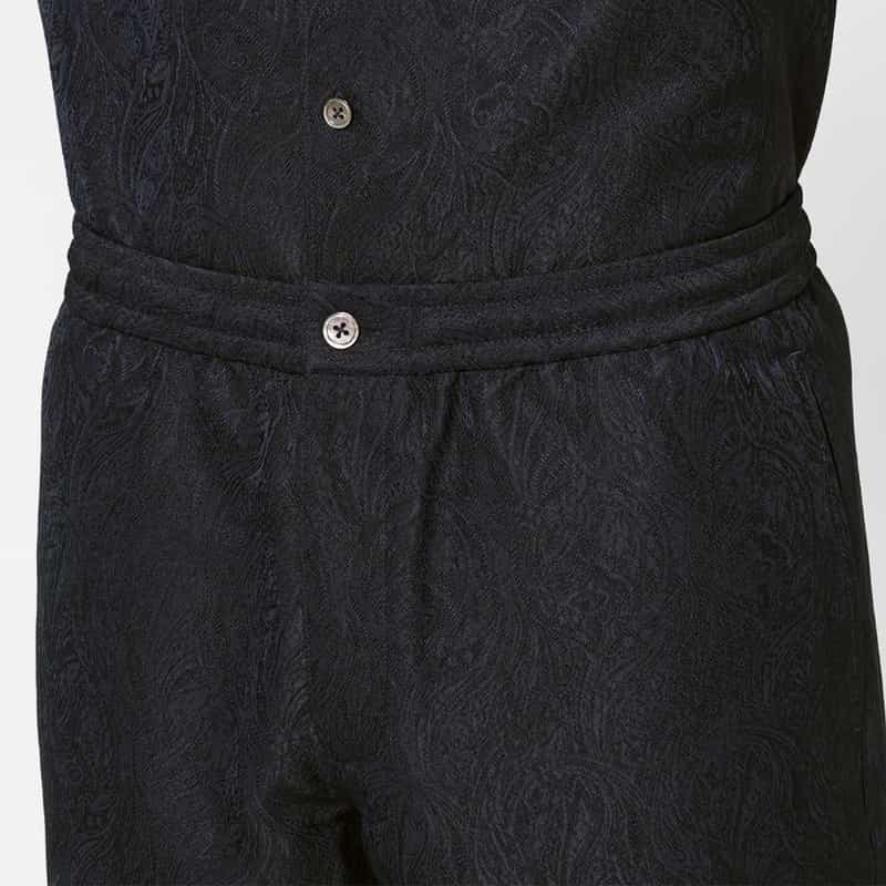 BARNEYS NEW YORK セットアップ ペイズリー柄ショーツ NAVY