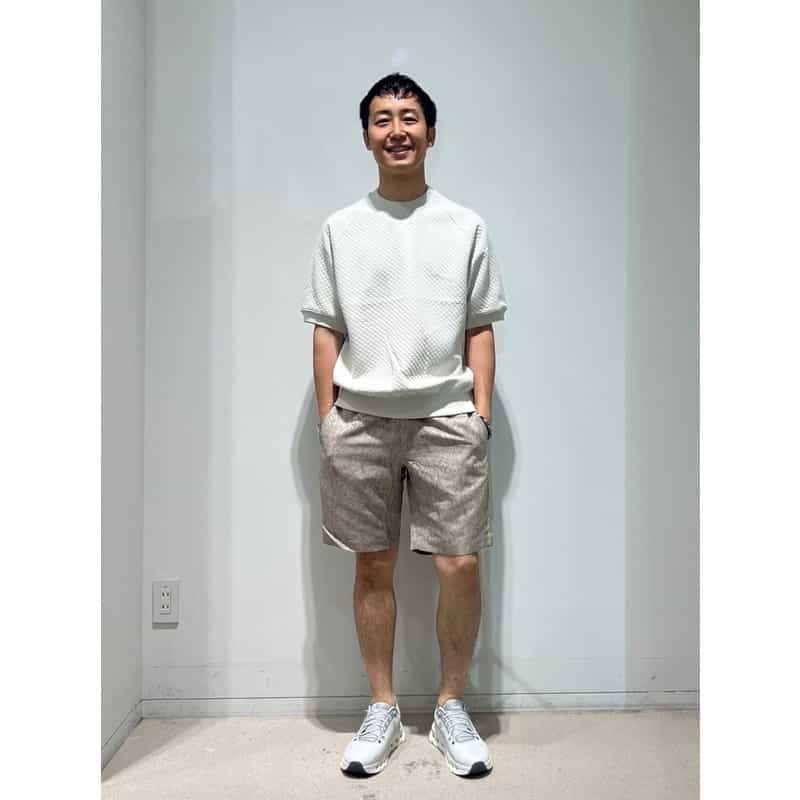 BARNEYS NEW YORK セットアップ ペイズリー柄ショーツ BROWN
