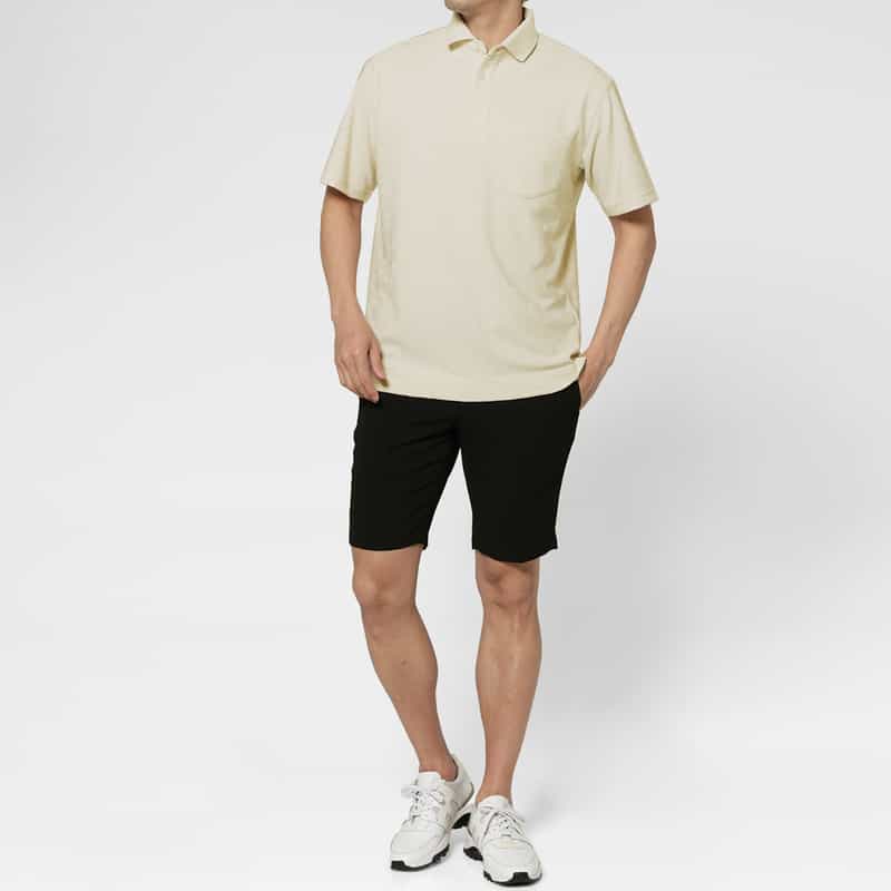 BARNEYS NEW YORK ポケット付きポロシャツ WHITE