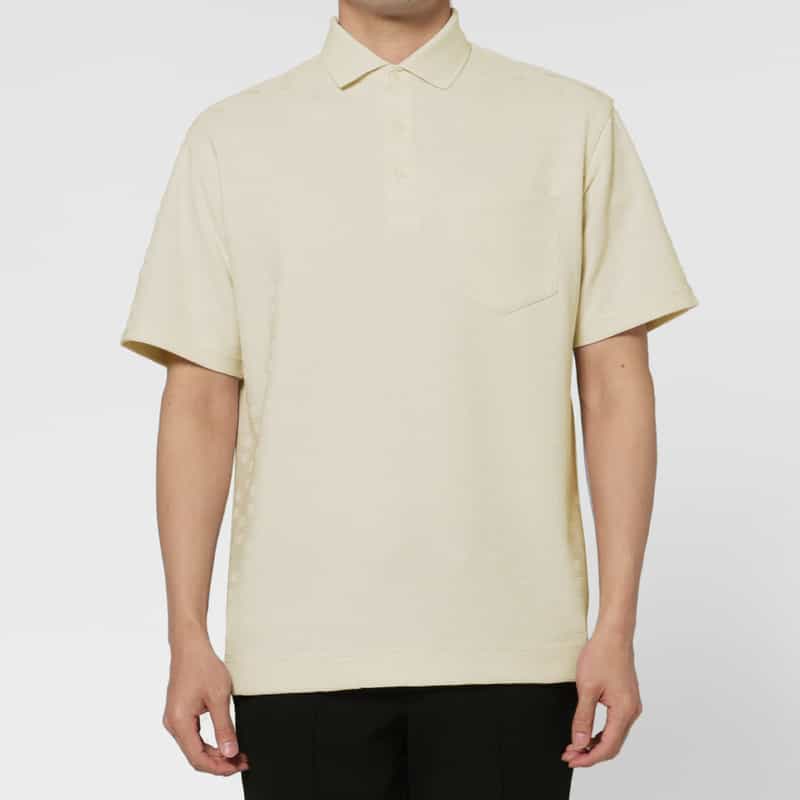 BARNEYS NEW YORK ポケット付きポロシャツ WHITE