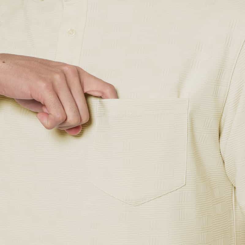 BARNEYS NEW YORK ポケット付きポロシャツ WHITE