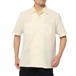 レース素材カジュアルシャツ