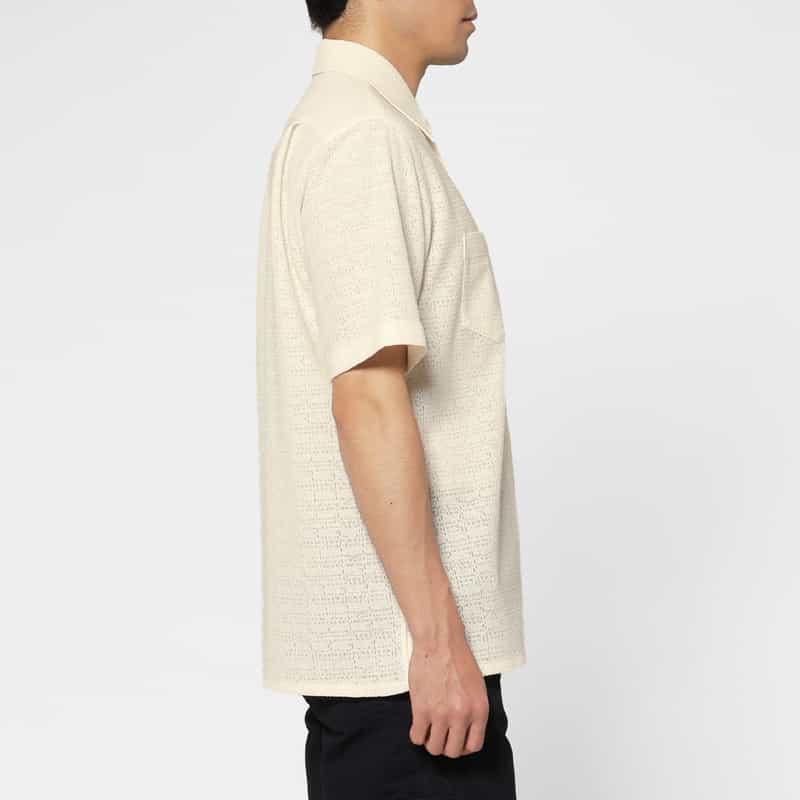 BARNEYS NEW YORK レース素材カジュアルシャツ WHITE