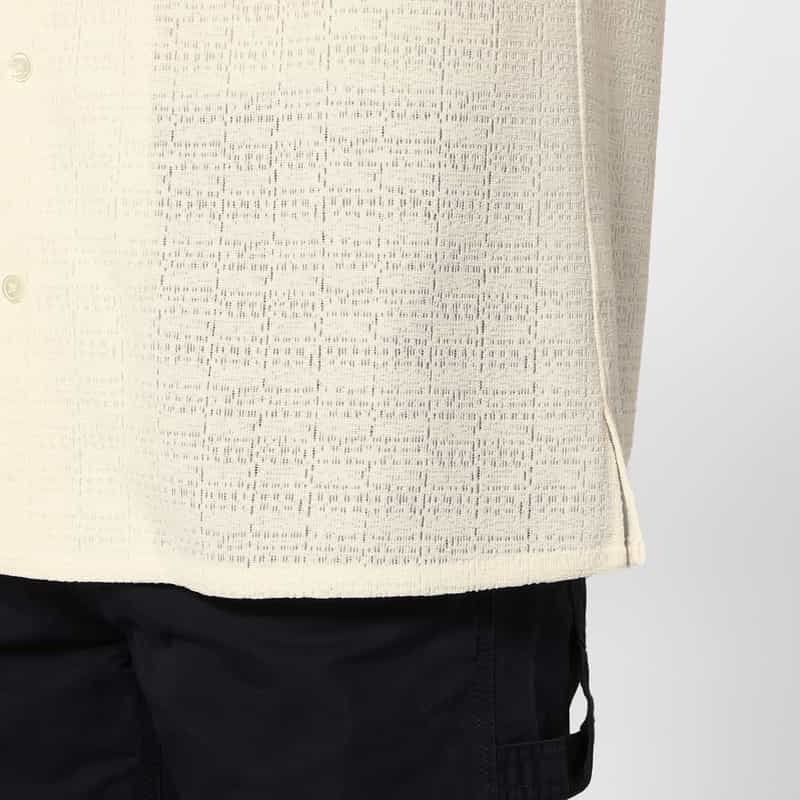 BARNEYS NEW YORK レース素材カジュアルシャツ WHITE