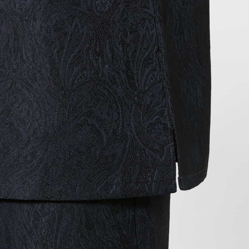 BARNEYS NEW YORK セットアップ ペイズリー柄シャツ NAVY