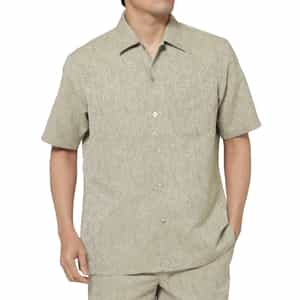 セットアップ ペイズリー柄シャツ