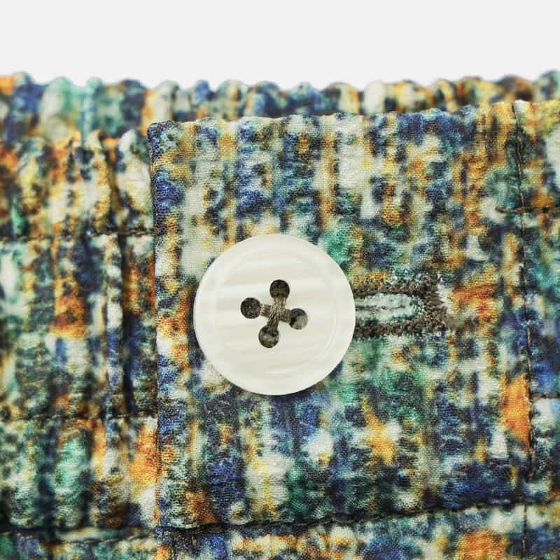 BARNEYS NEW YORK シアサッカー素材リントン柄ショーツ NAVY