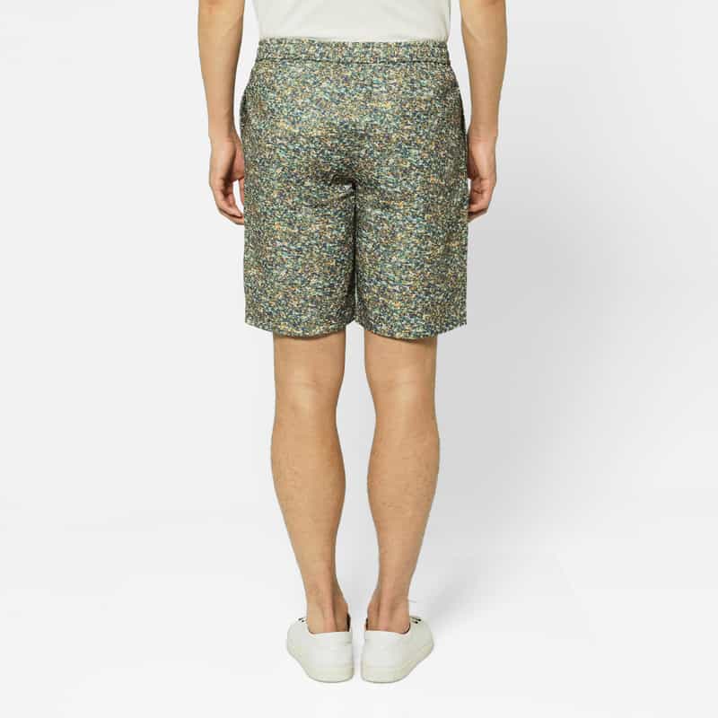 BARNEYS NEW YORK シアサッカー素材リントン柄ショーツ BROWN