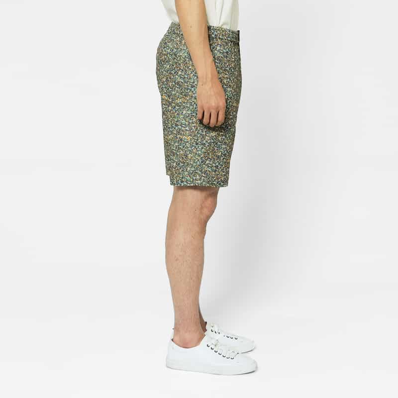 BARNEYS NEW YORK シアサッカー素材リントン柄ショーツ BROWN