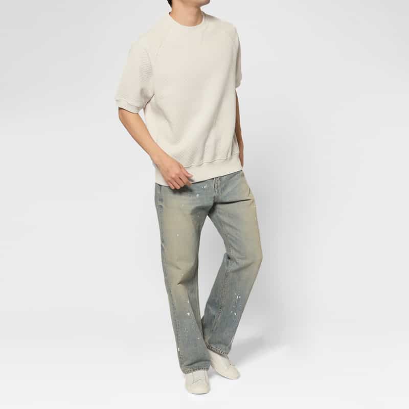 BARNEYS NEW YORK ショートスリーブスウェットプルオーバー BEIGE