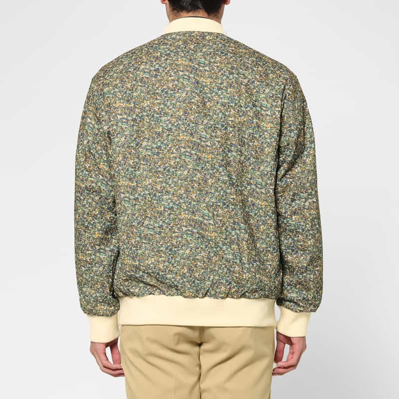 BARNEYS NEW YORK サッカー素材プリントブルゾン BROWN