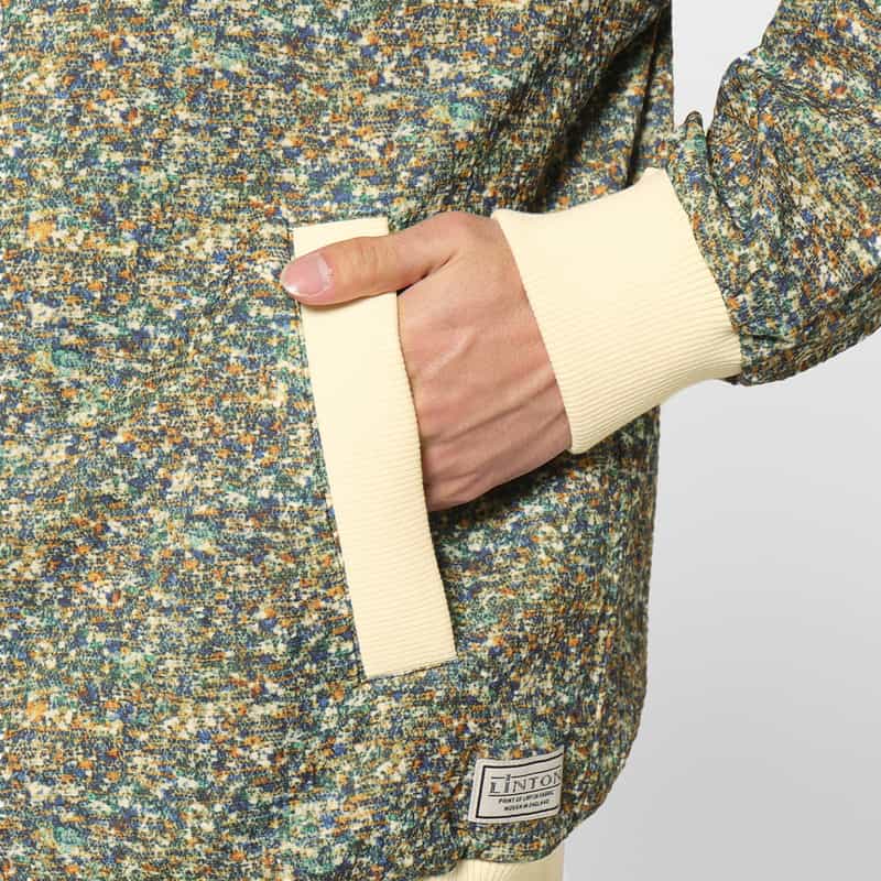 BARNEYS NEW YORK サッカー素材プリントブルゾン BROWN