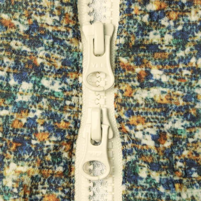 BARNEYS NEW YORK サッカー素材プリントブルゾン BROWN