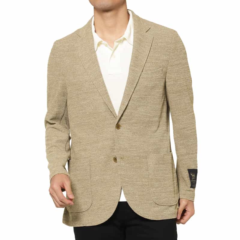 ジャージー素材テーラードジャケット