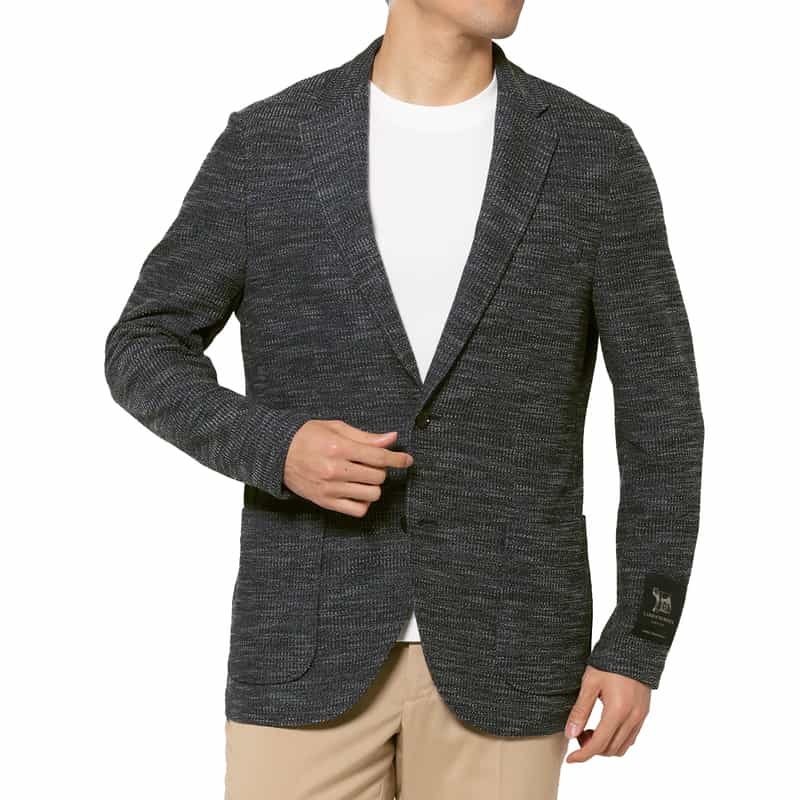 ジャージー素材テーラードジャケット