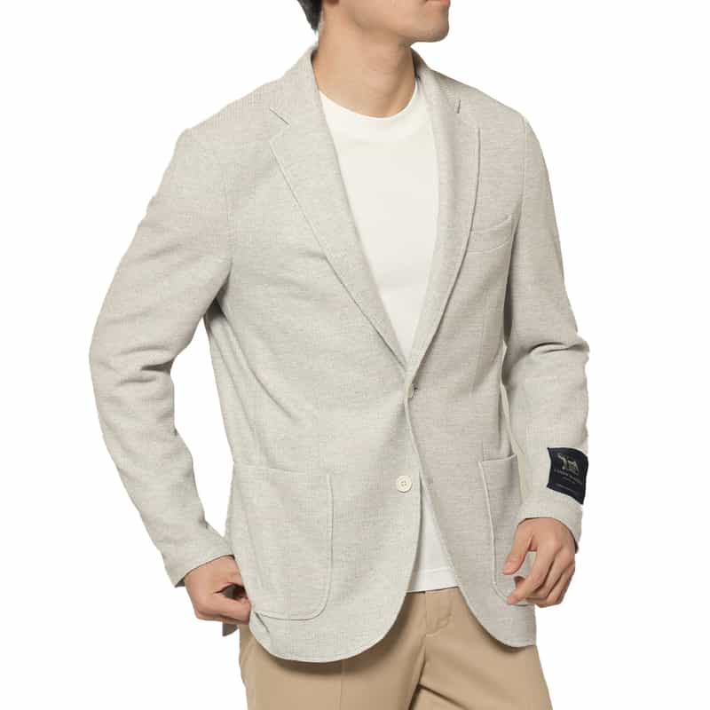 ジャージー素材テーラードジャケット