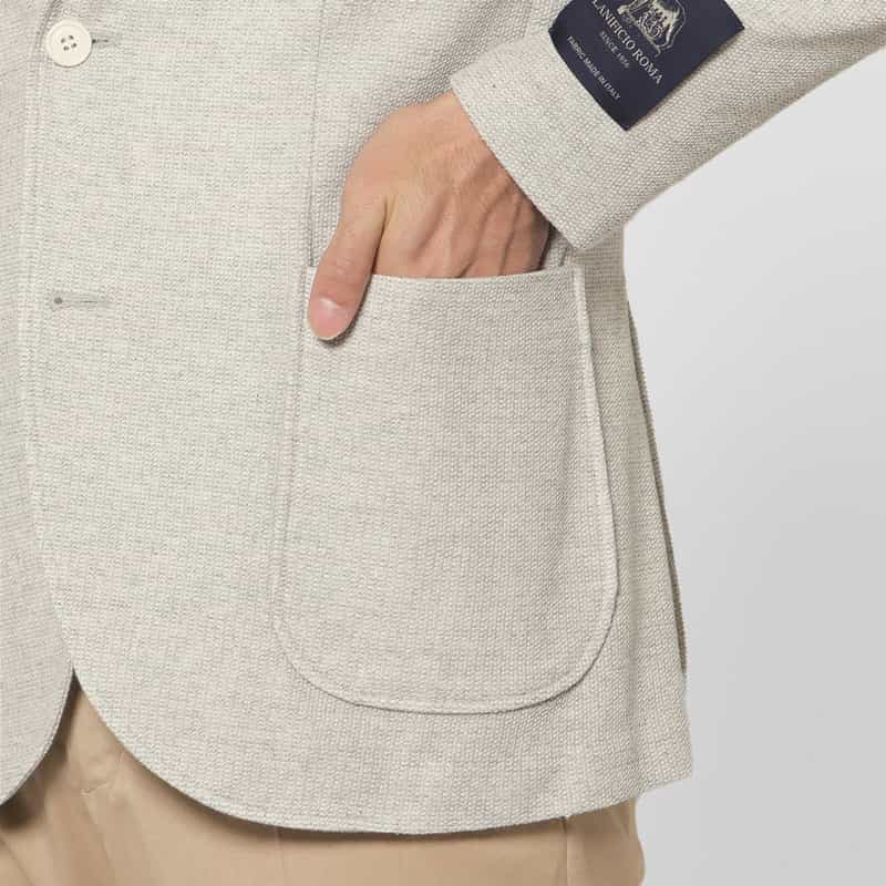 BARNEYS NEW YORK ジャージー素材テーラードジャケット LIGHT GRAY