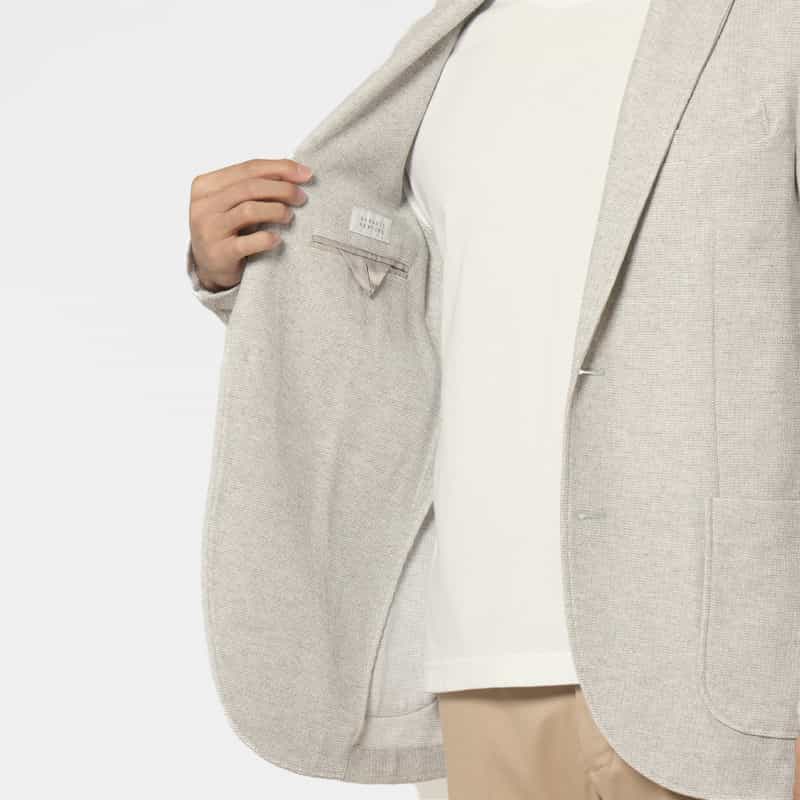 BARNEYS NEW YORK ジャージー素材テーラードジャケット LIGHT GRAY