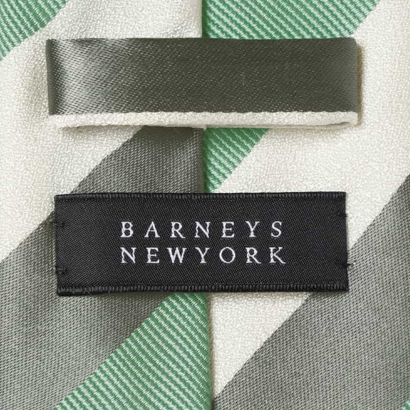 BARNEYS NEW YORK ストライプ柄タイ GREEN