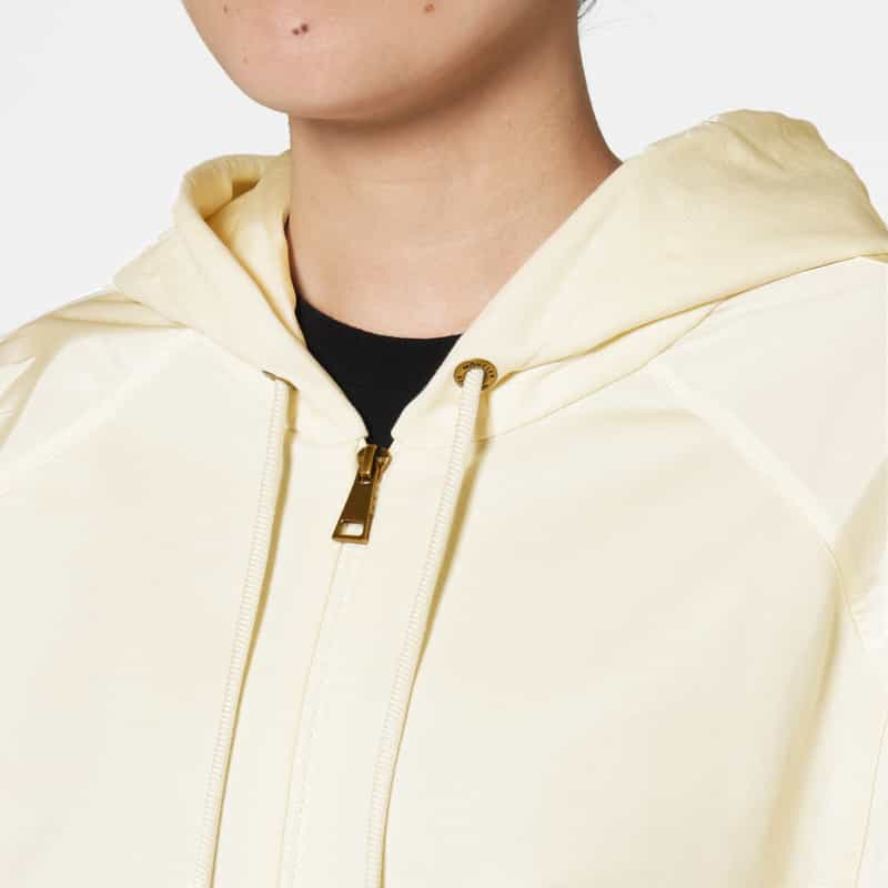 MONCLER MONCLER＜モンクレール＞ パフスリーブ ジップアップフーデッドブルゾン WHITE