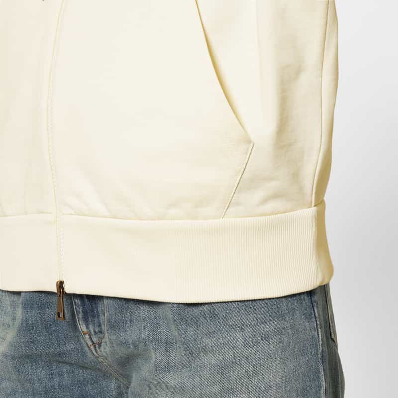 MONCLER MONCLER＜モンクレール＞ パフスリーブ ジップアップフーデッドブルゾン WHITE