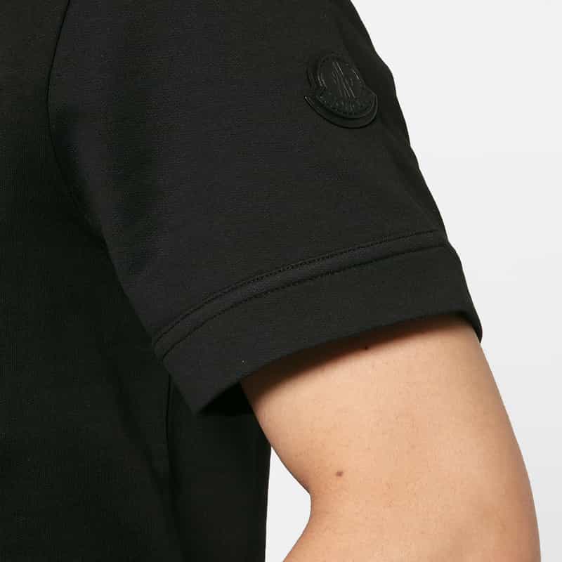 MONCLER MONCLER＜モンクレール＞ レザーパッチロゴ入りTシャツ BLACK