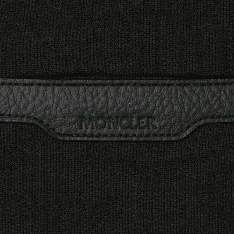 MONCLER MONCLER＜モンクレール＞ レザーパッチロゴ入りTシャツ BLACK
