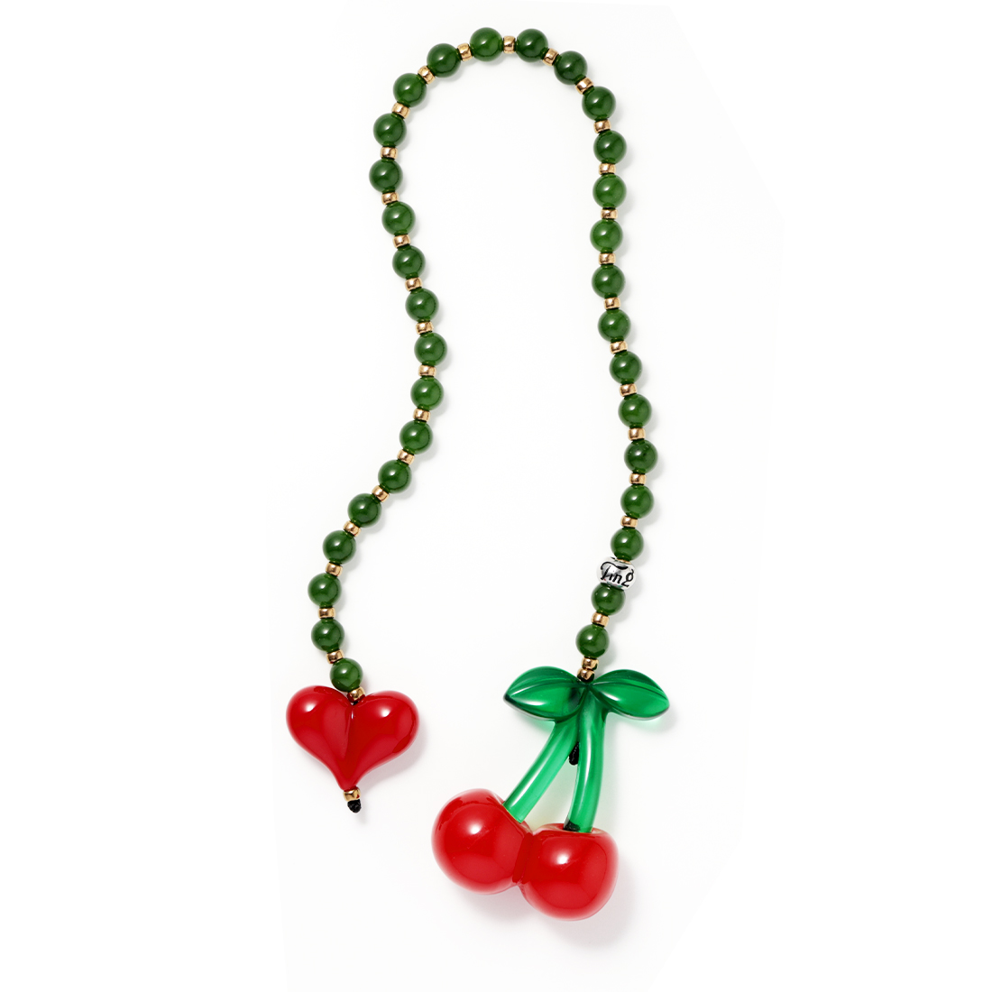 STRING TING ＜ストリング ティング＞ バッグチャーム “Cherry Drop Jade“