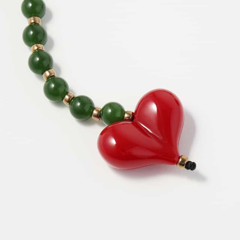 STRING TING STRING TING ＜ストリング ティング＞ バッグチャーム “Cherry Drop Jade“ RED