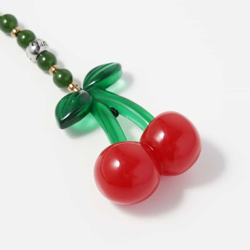 STRING TING STRING TING ＜ストリング ティング＞ バッグチャーム “Cherry Drop Jade“ RED