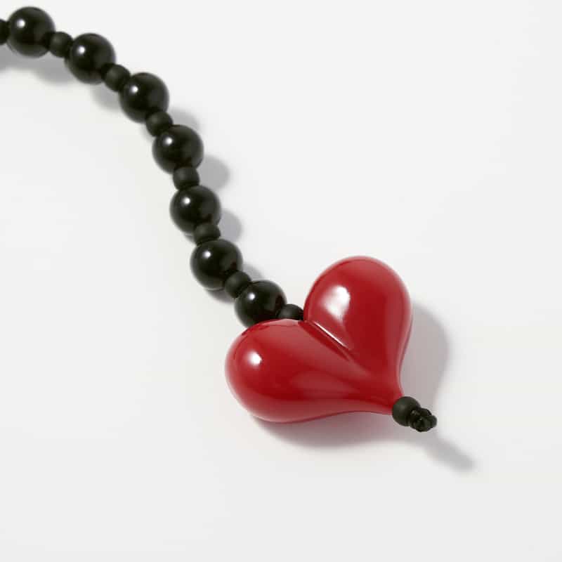 STRING TING STRING TING ＜ストリング ティング＞ バッグチャーム “Cherry Drop Obsidian“ RED