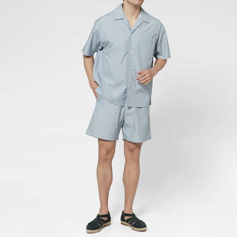 BARNEYS NEW YORK セットアップ ストライプ柄ショーツ BLUE