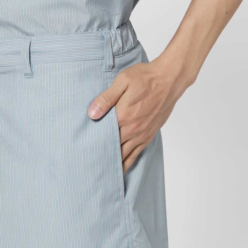 BARNEYS NEW YORK セットアップ ストライプ柄ショーツ BLUE