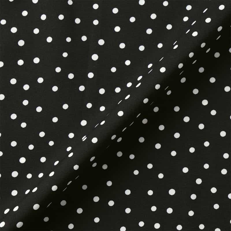 BARNEYS NEW YORK ウォッシャブル ドット柄ランダムタックスリーブブラウス BLACK