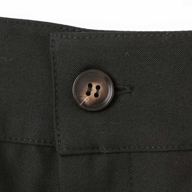 BARNEYS NEW YORK ウォッシャブル サイドポケット付き ワイドパンツ BLACK