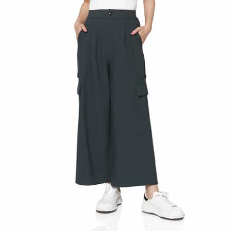 ウォッシャブル サイドポケット付き ワイドパンツ