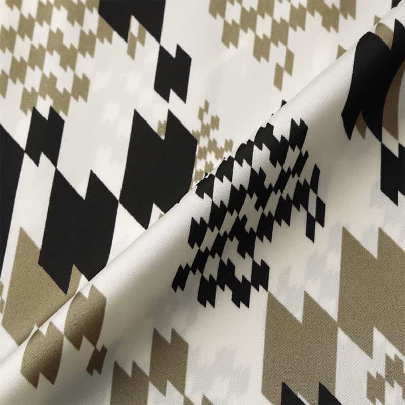 BARNEYS NEW YORK ウォッシャブル ジオメトリック柄バックボウデザインブラウス BEIGE