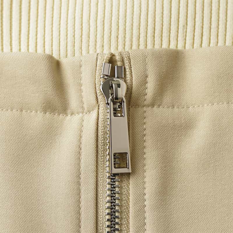 BARNEYS NEW YORK ウォッシャブル 異素材コンビネーション ドローストリングドレス BEIGE