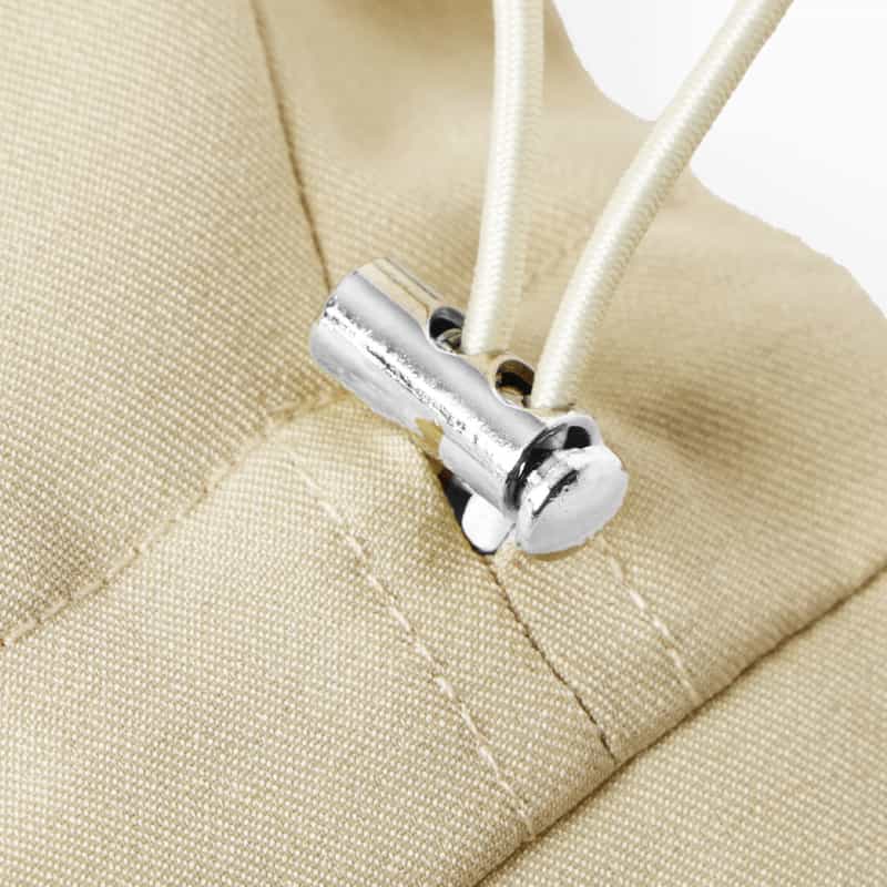 BARNEYS NEW YORK ウォッシャブル 異素材コンビネーション ドローストリングドレス BEIGE