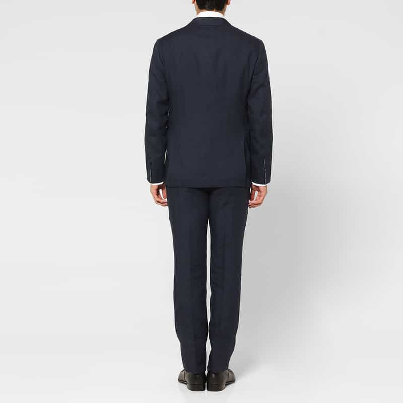 BARNEYS NEW YORK リネンウール素材スーツ"MADISON" NAVY