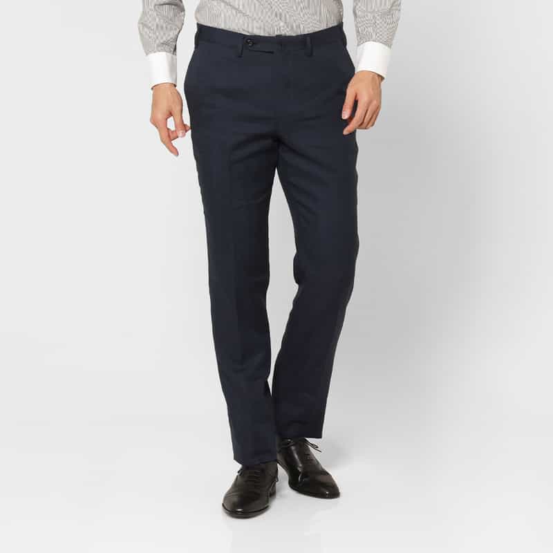 BARNEYS NEW YORK リネンウール素材スーツ"MADISON" NAVY