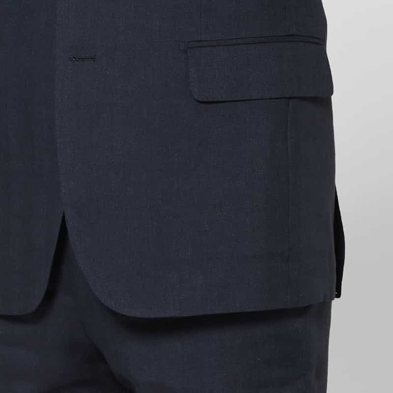 BARNEYS NEW YORK リネンウール素材スーツ"MADISON" NAVY