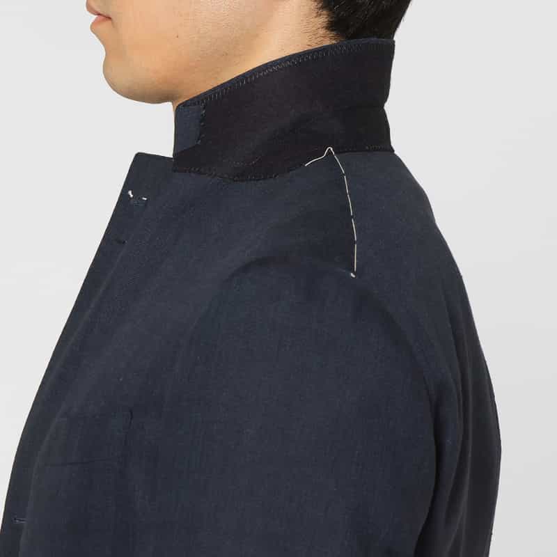 BARNEYS NEW YORK リネンウール素材スーツ"MADISON" NAVY