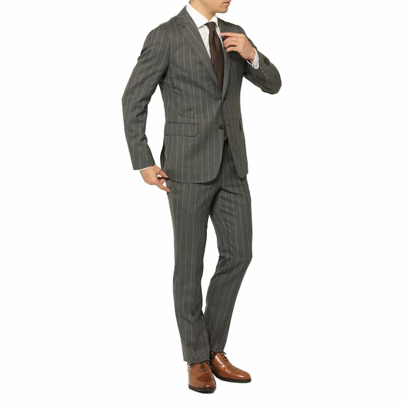 BARNEYS NEW YORK ストライプ柄スーツ"MADISON" GRAY