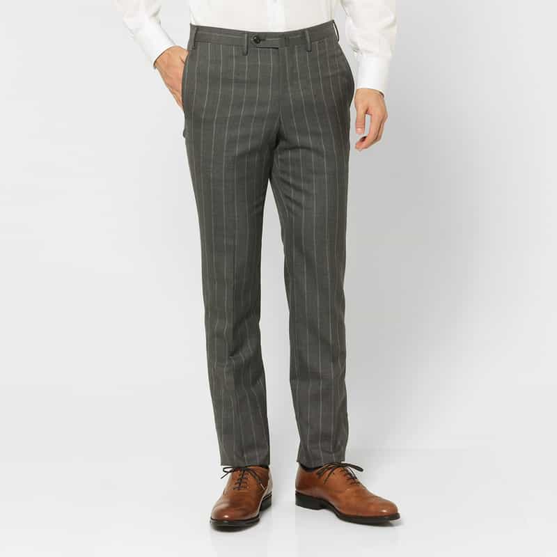 BARNEYS NEW YORK ストライプ柄スーツ"MADISON" GRAY