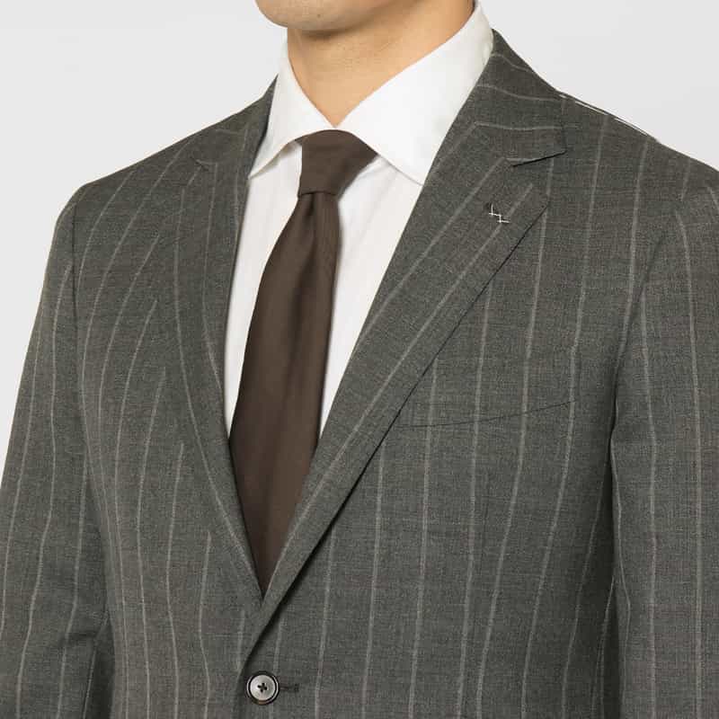 BARNEYS NEW YORK ストライプ柄スーツ"MADISON" GRAY