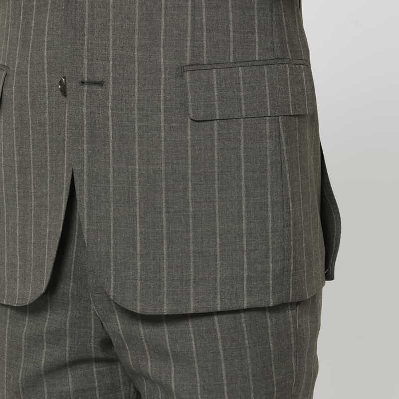 BARNEYS NEW YORK ストライプ柄スーツ"MADISON" GRAY