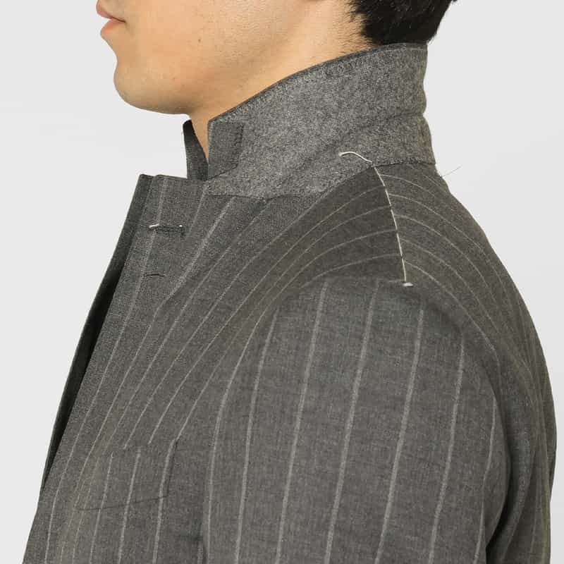 BARNEYS NEW YORK ストライプ柄スーツ"MADISON" GRAY