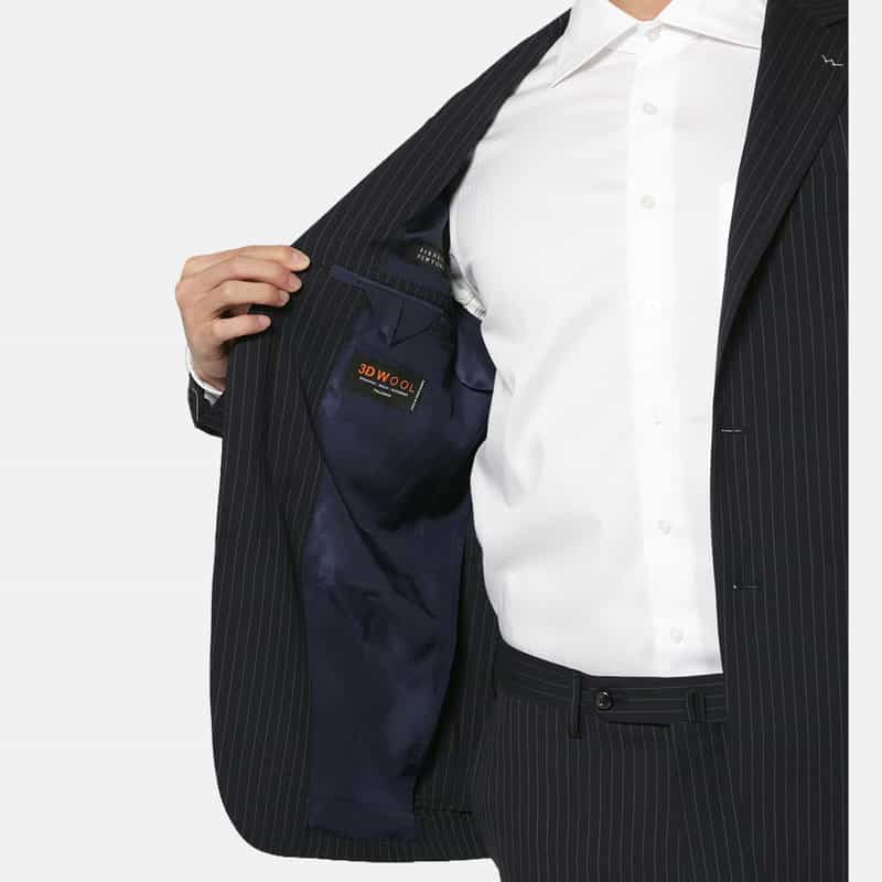 BARNEYS NEW YORK ストライプ柄スーツ"MADISON" NAVY