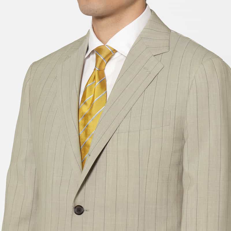 BARNEYS NEW YORK ストライプ柄スーツ"MADISON" BEIGE